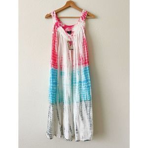 Uniti Lounge Dress with Tie Dye 100% cotton  NWT
